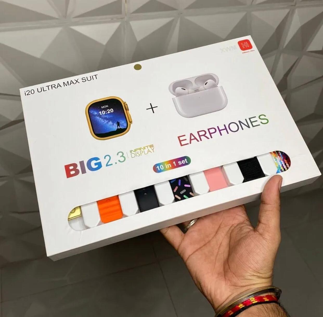 HiWatch i20 Ultra Max 49MM Smart Watch and Airpods Pro Deluxe Set for Next-Level Productivity and Unmatched Entertainment On-the-Go, Smartwatch