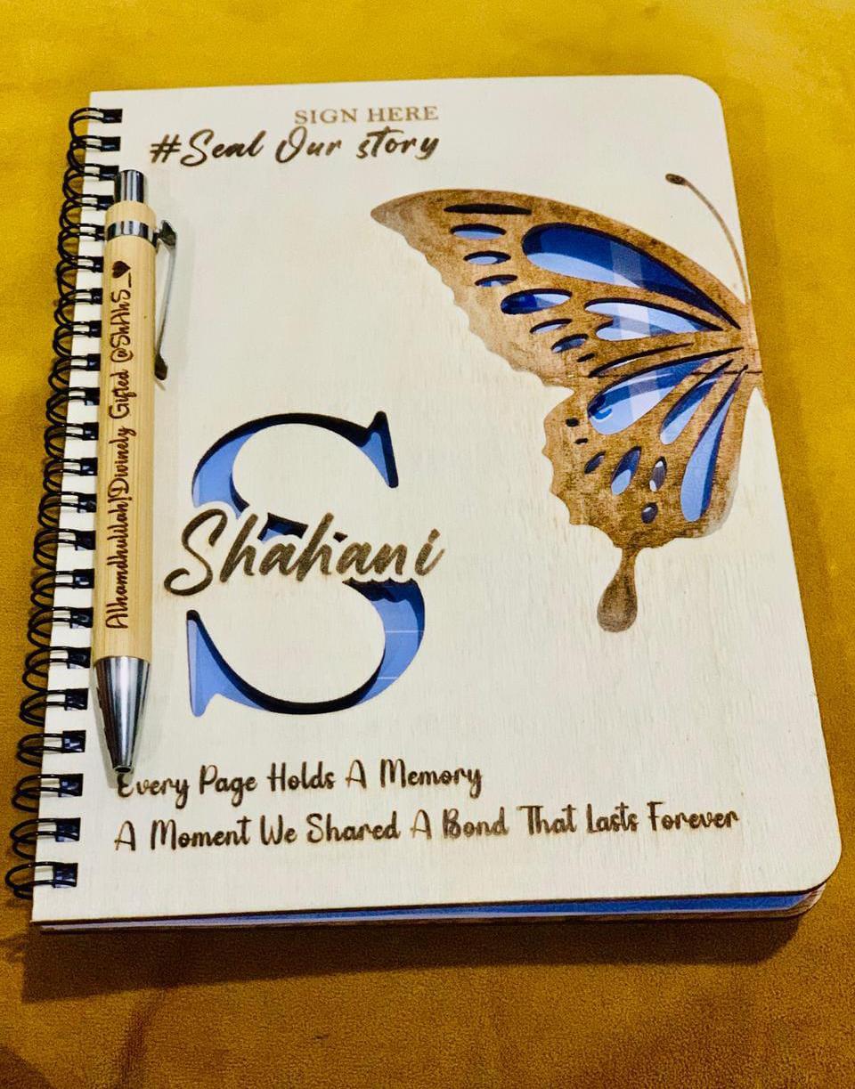 Personalized Wooden Notebook ✨