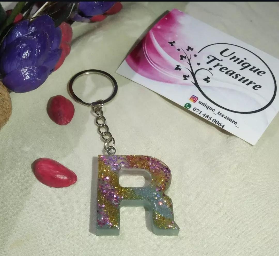 Resin Letter keytag
