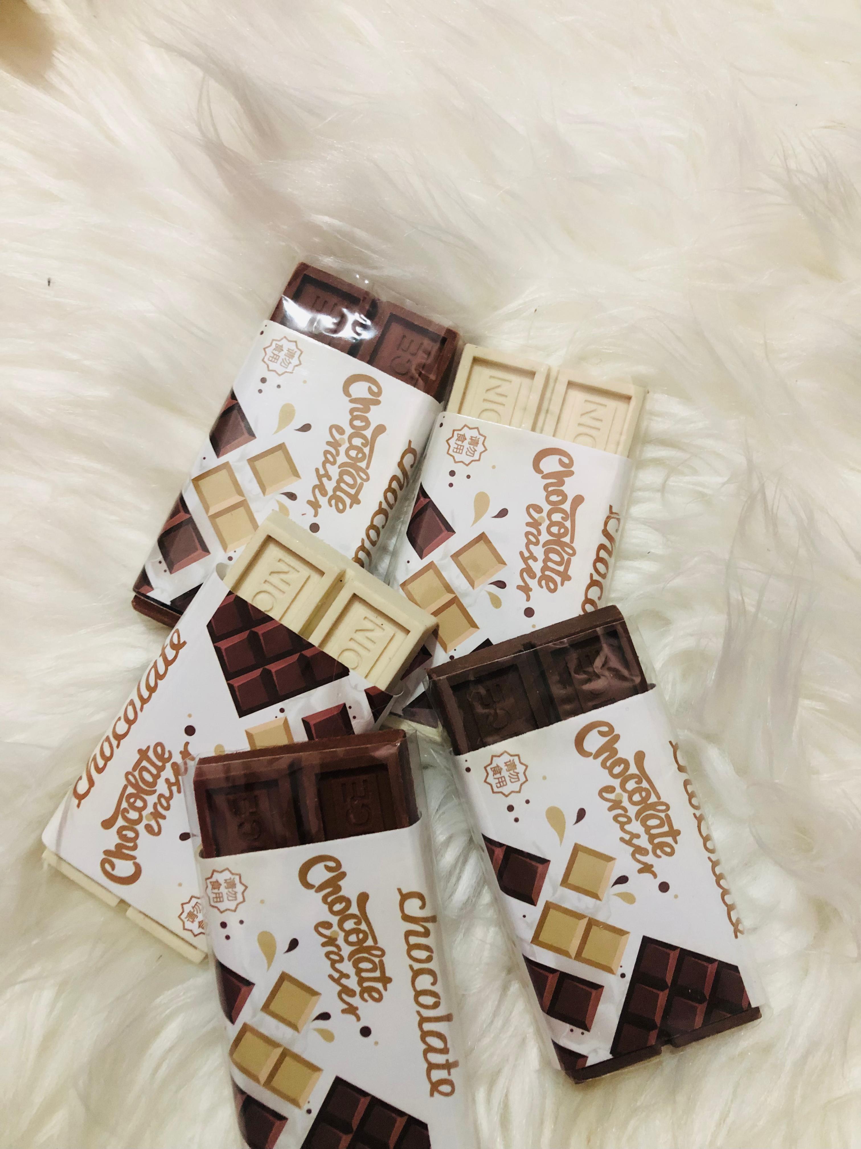Chocolate erasers