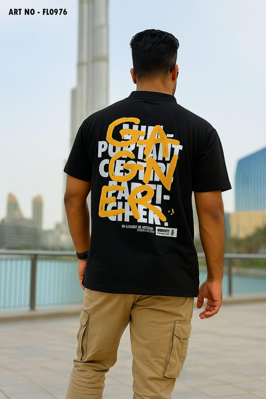 💫 *TRENDING PUFFED BACKPRINT COLLECTIONS* 💫 *_PREMIUM SHORT SLEEVE ROUND NECK T-SHIRT_* (MNR)