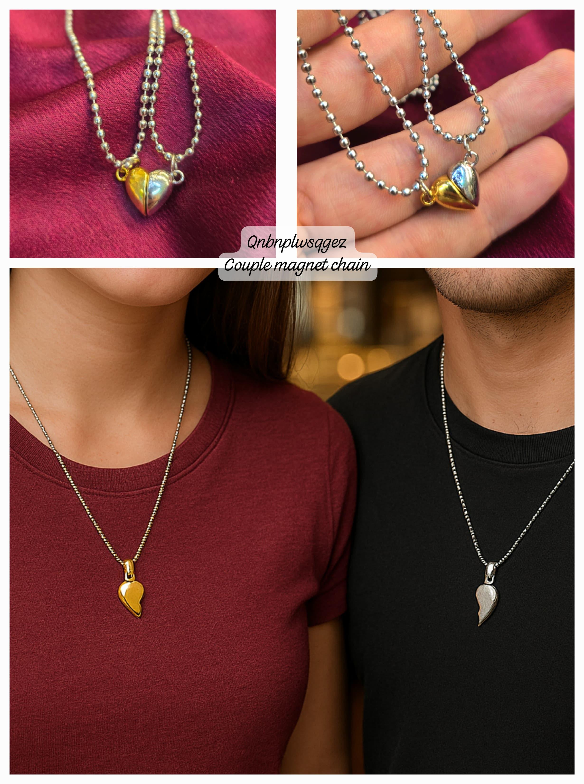 Couple magnet heart chain 