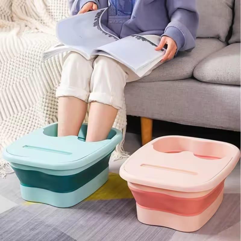 Good quality Foldable Footbath Massage Bucket Soaking Bucket Household Sauna Bathtub Folding Basin Spa Foot Bath Bucket Pedicure Bath Bathtub 