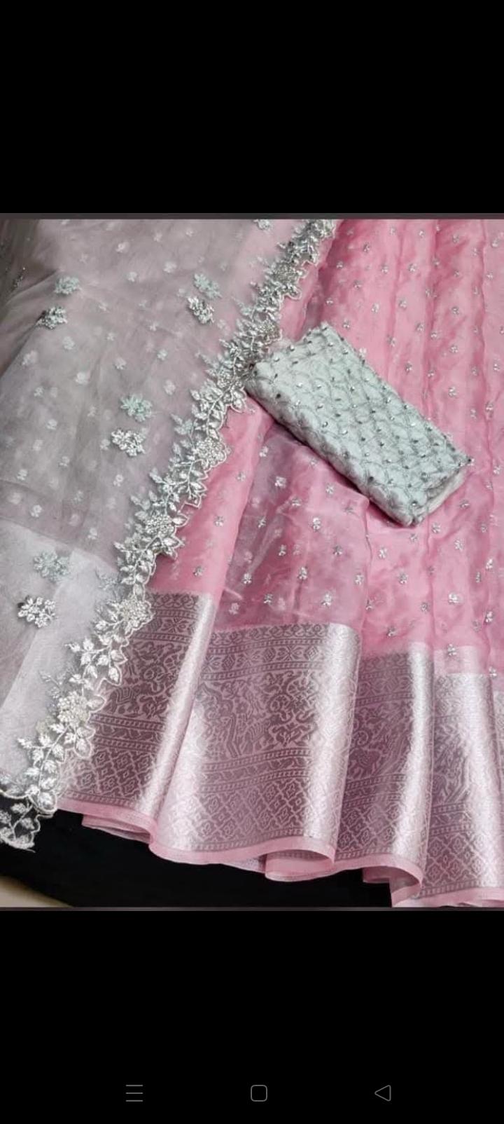 Kanchi organza material and Kanchi organza dupatta💫