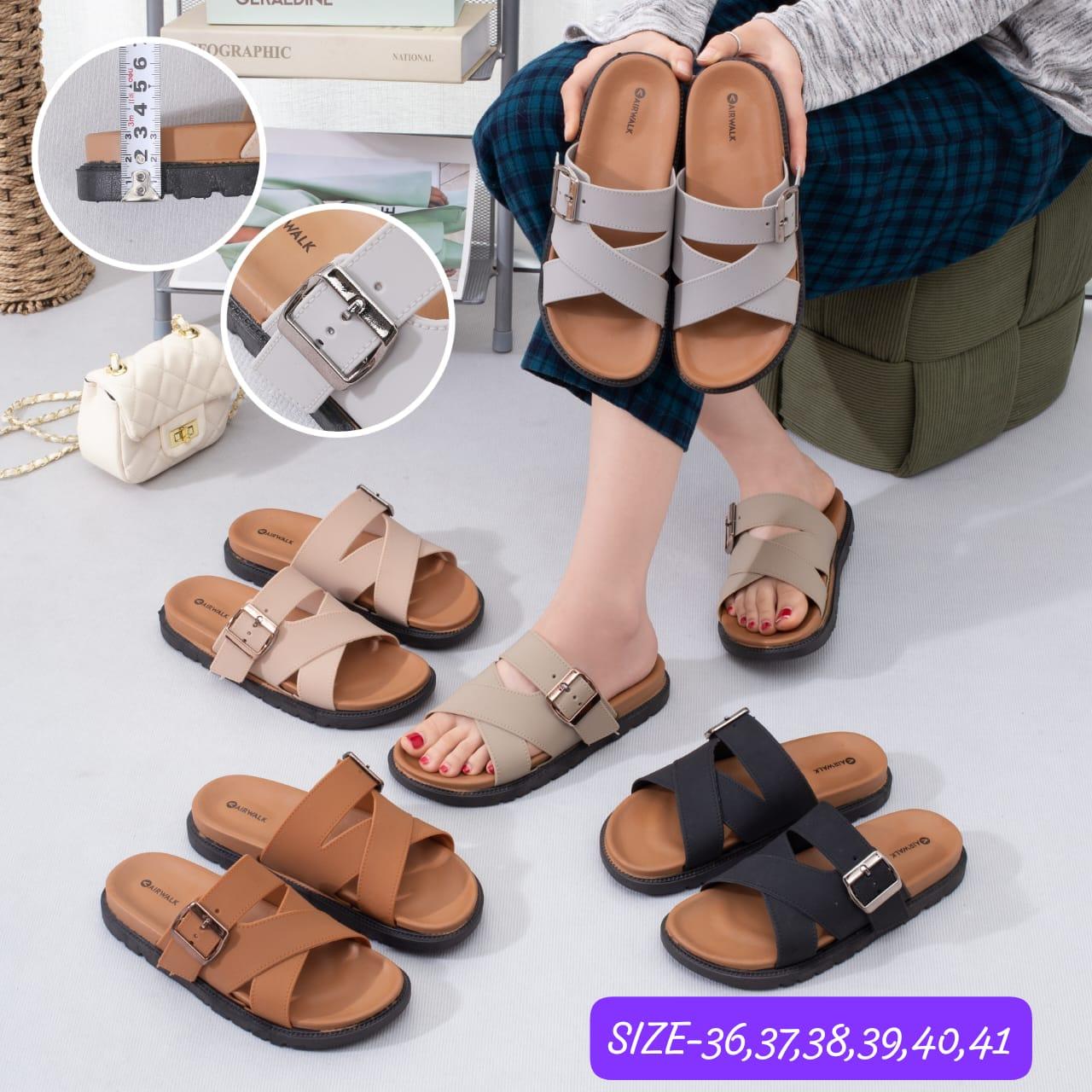 (MNR) 💁🏻♀️Ladies New wedges model slippers. IMPORT-SOFT RUBBER MADE