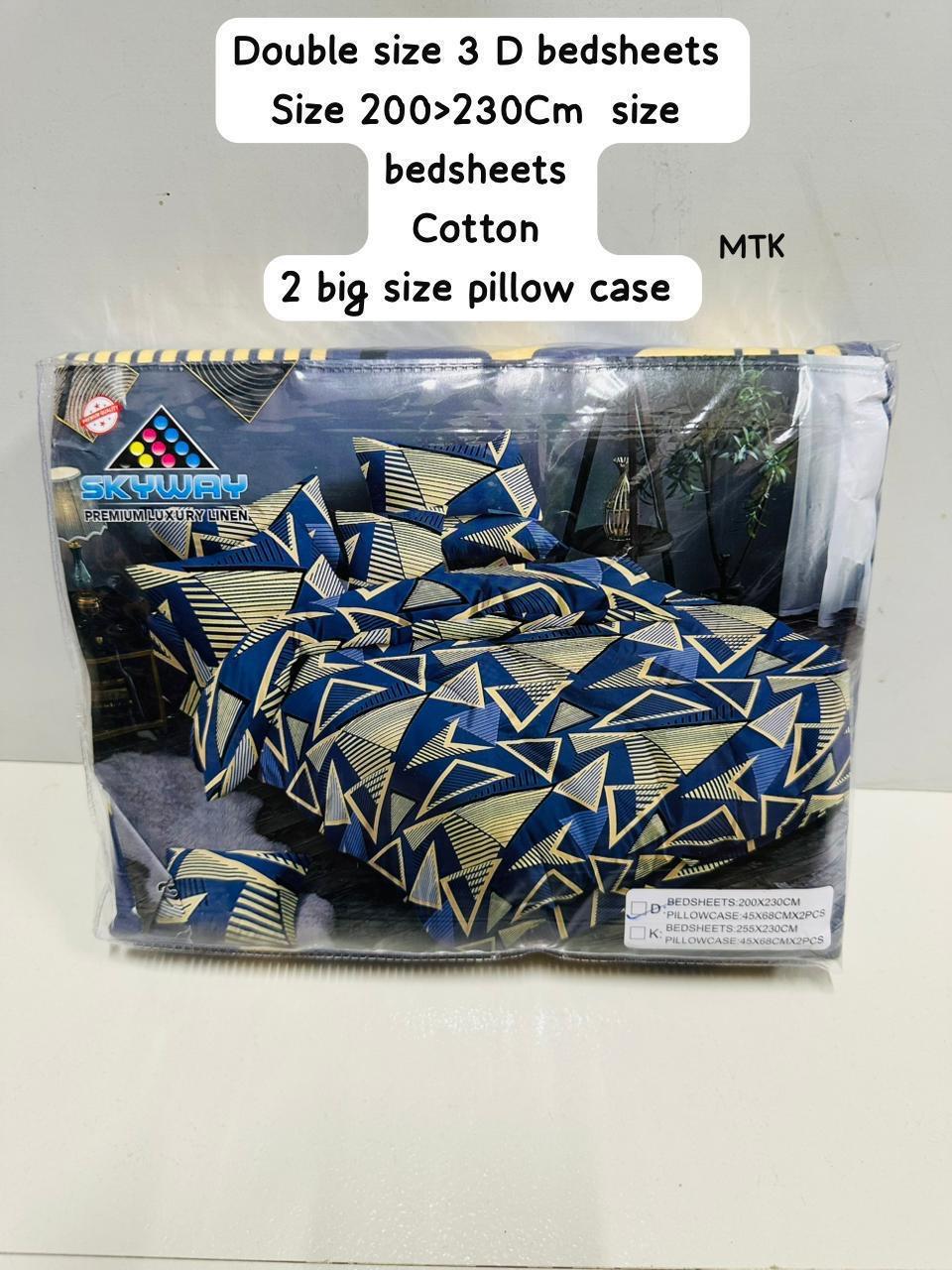 Double size 3 D bedsheets