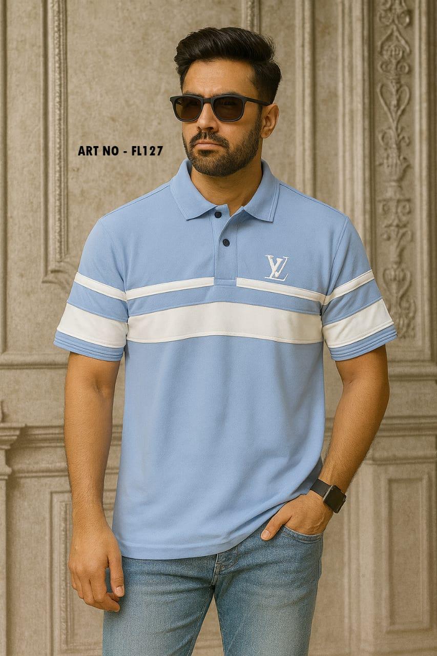 MEN'S SHORT SLEEVE COLLERD T-SHIRT*