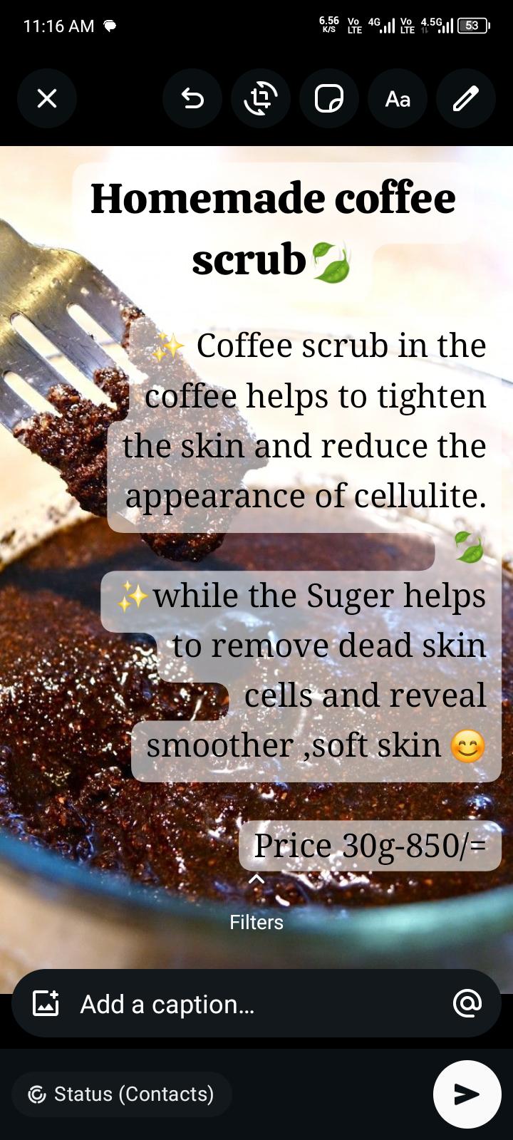 🍃 coffee scrub
